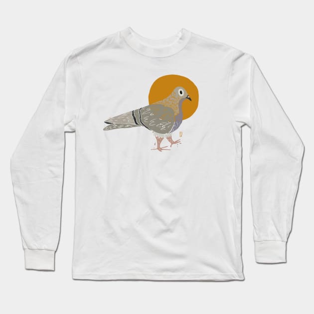 Pigeon Long Sleeve T-Shirt by flywithsparrows